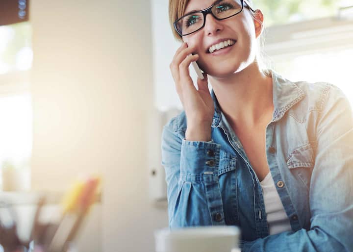 A nice lady calling a local residential water damage expert to help her out.